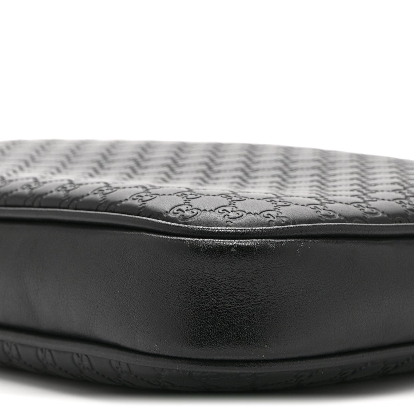 Microguccissima GG Wristlet Pouch Black
