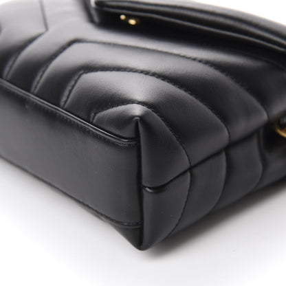 Saint Laurent Calfskin Y Quilted Monogram Toy Loulou Crossbody Bag Black 6 of 12