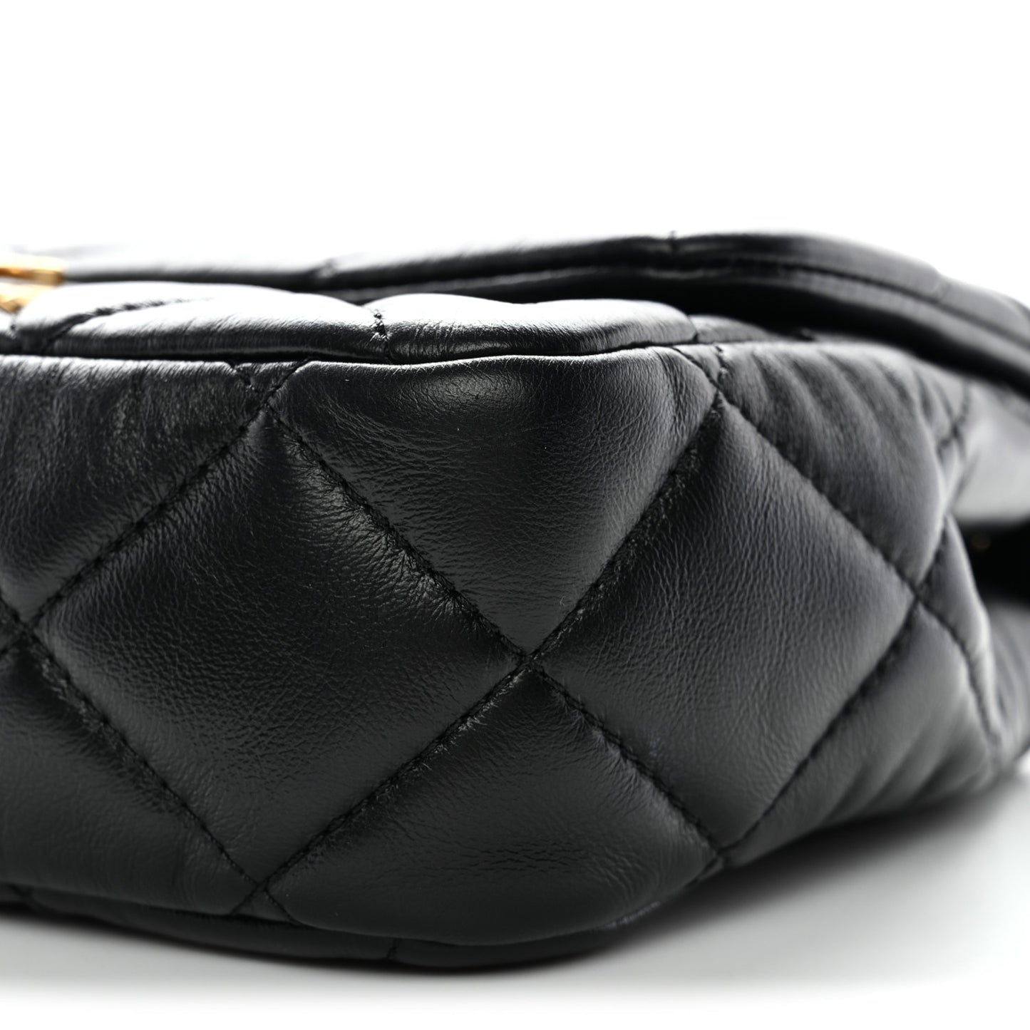 Lambskin Quilted Mini Flap Black