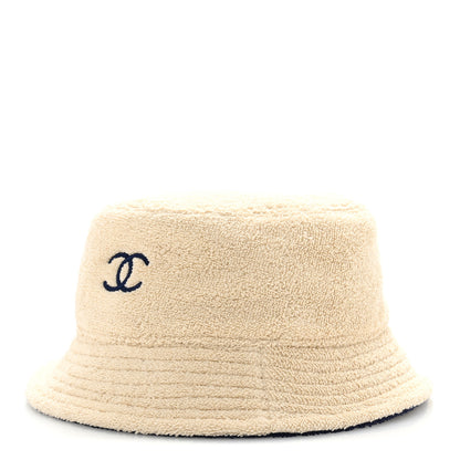 Chanel Terry Cloth CC Bucket Hat S Ecru 1 of 8