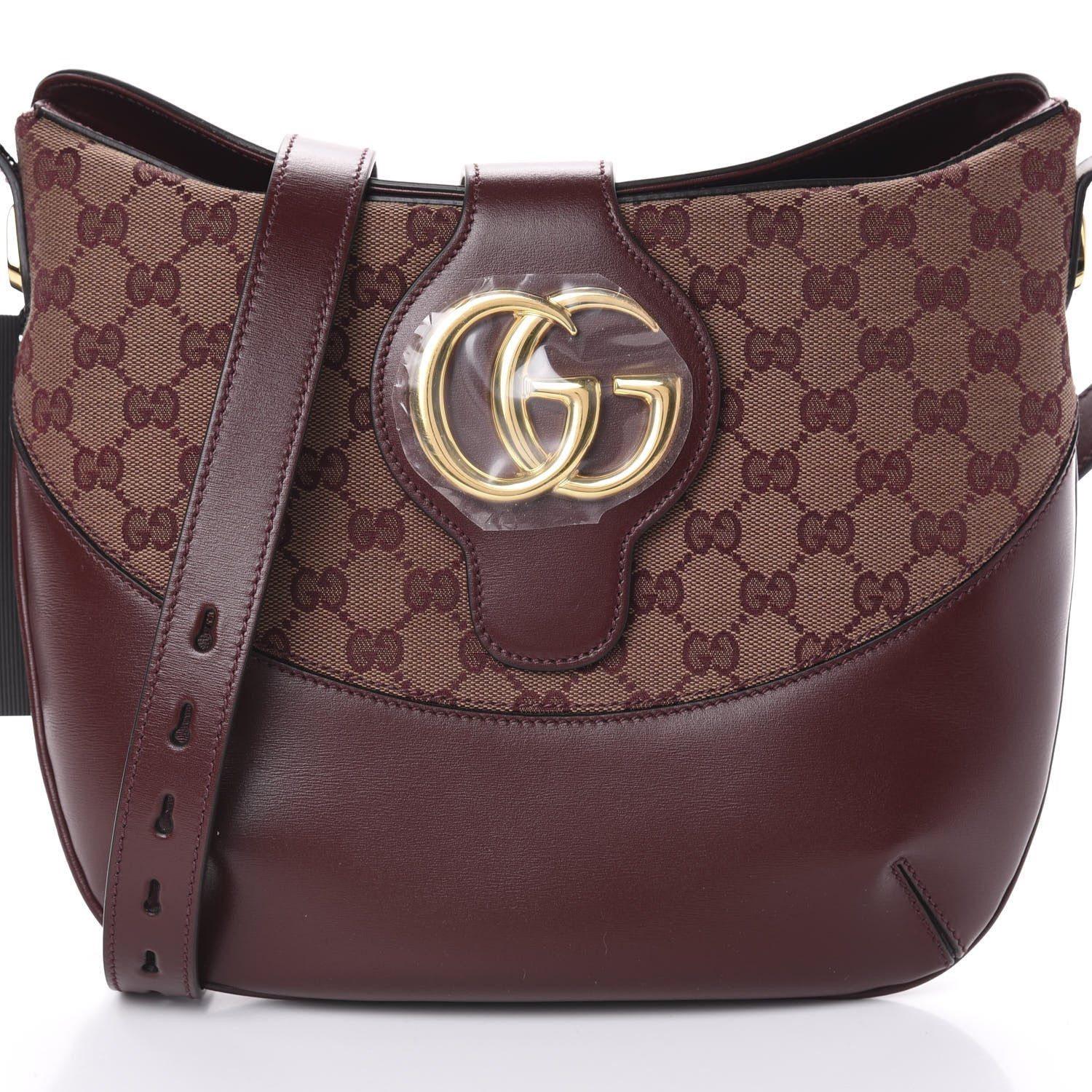 Gucci GG Monogram Calfskin Medium Arli Shoulder Bag Sahara Rubino Chardonnay 7 of 9