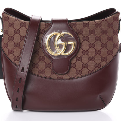 Gucci GG Monogram Calfskin Medium Arli Shoulder Bag Sahara Rubino Chardonnay 7 of 9