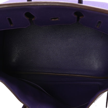 Hermes Taurillon Clemence Birkin 35 Iris 4 of 9