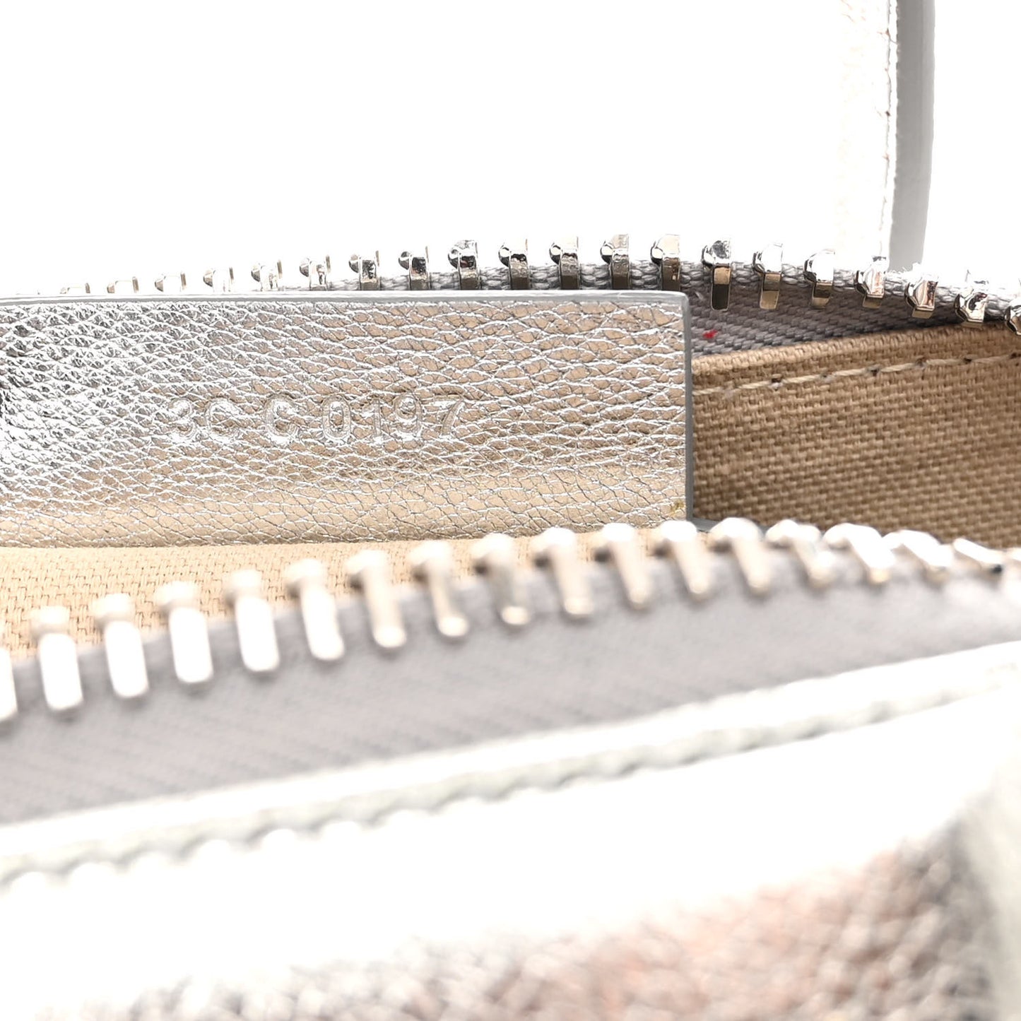 Metallic Sugar Goatskin Mini Antigona Silver