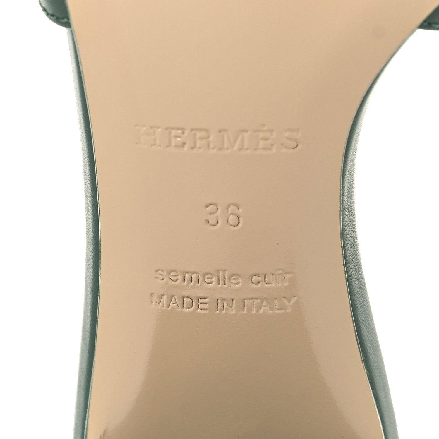 Hermes Calfskin Oasis Sandals 36 Vert Electrique 7 of 9