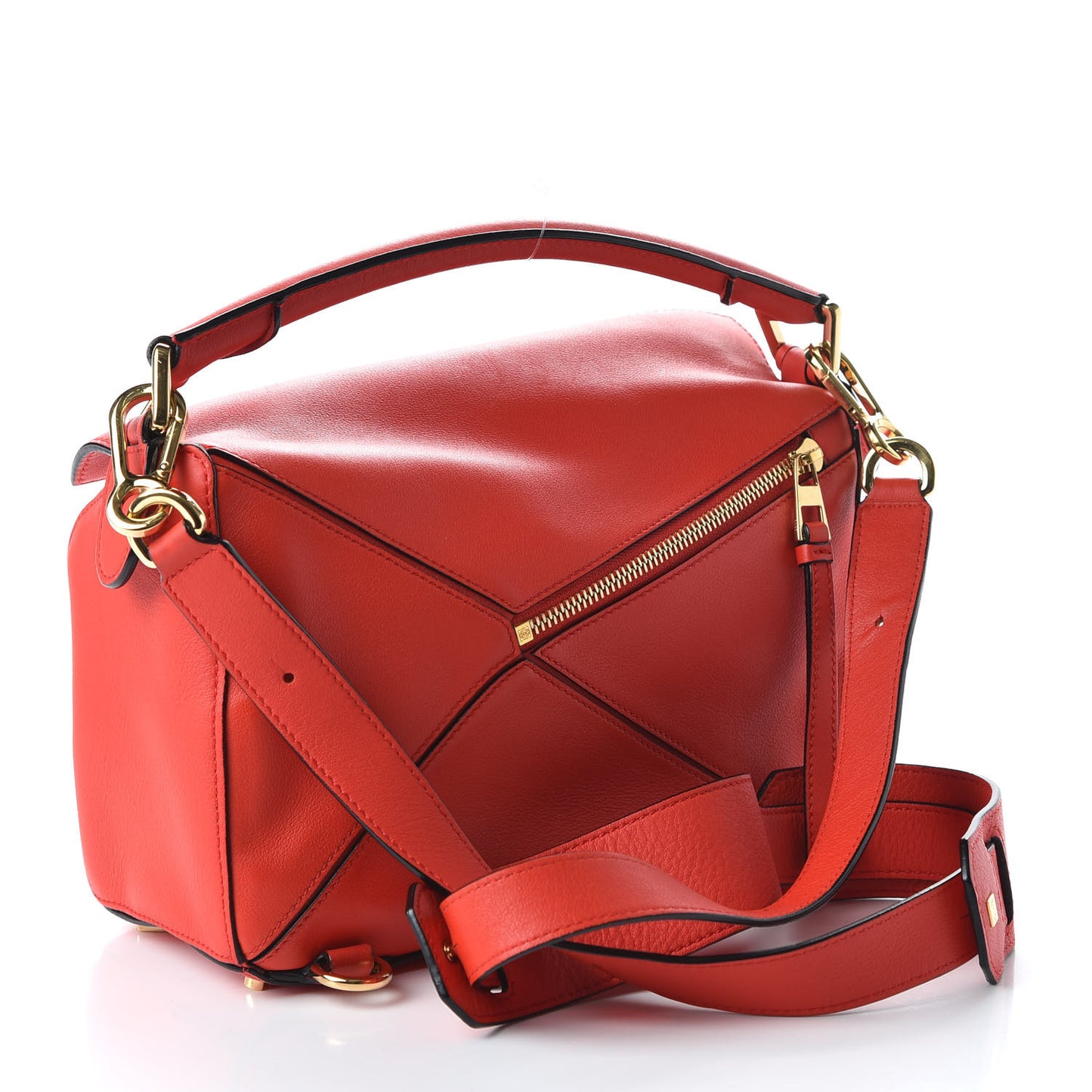 Calfskin Small Puzzle Bag Scarlet