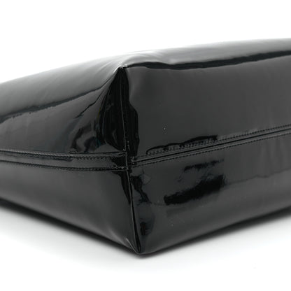 Saint Laurent Patent Calfskin Mini Rendez-Vous Hobo Black Black 10 of 12