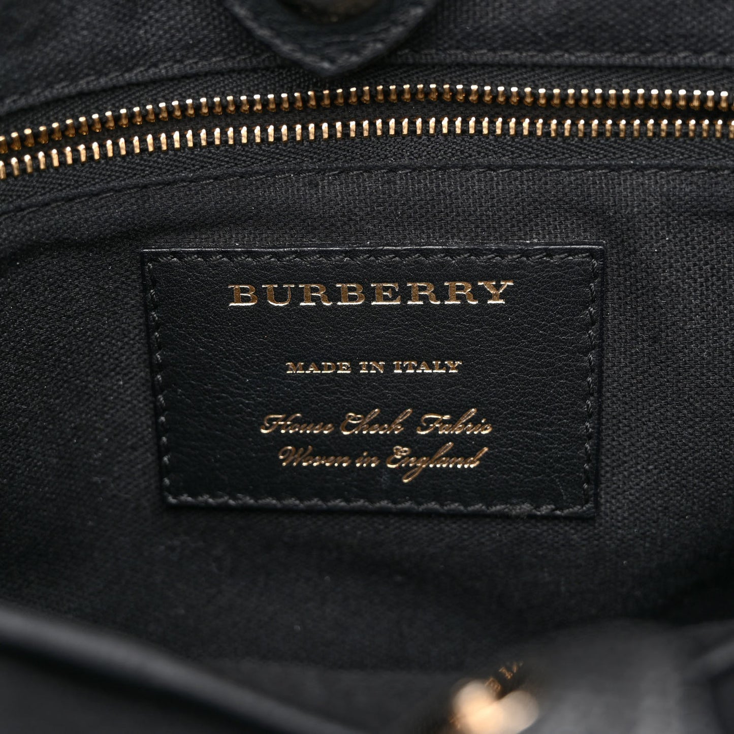 Derby Calfskin House Check Small Banner Tote Black