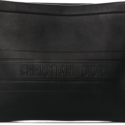 Christian Dior Calfskin Medium Diordouble Zip Pouch Black 8 of 10