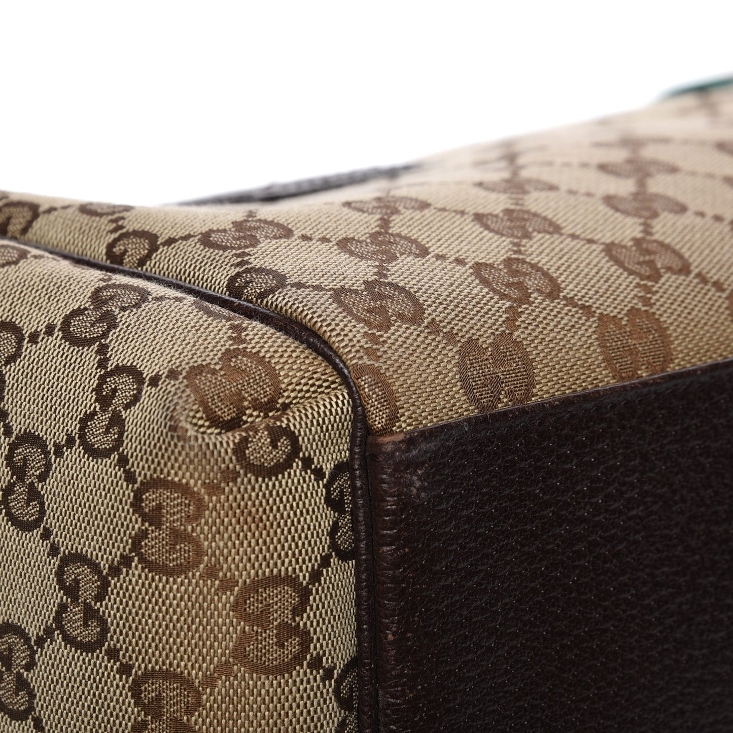 GG Monogram Web Small Carry On Duffle Beige Brown