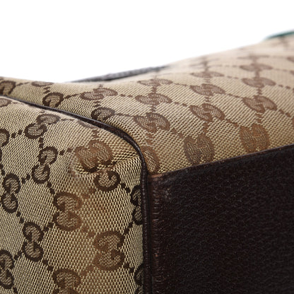 Gucci GG Monogram Web Small Carry On Duffle Beige Brown 10 of 11