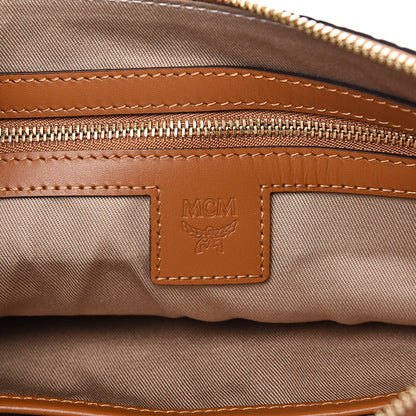 MCM Visetos Medium Crossbody Pouch Cognac 6 of 9