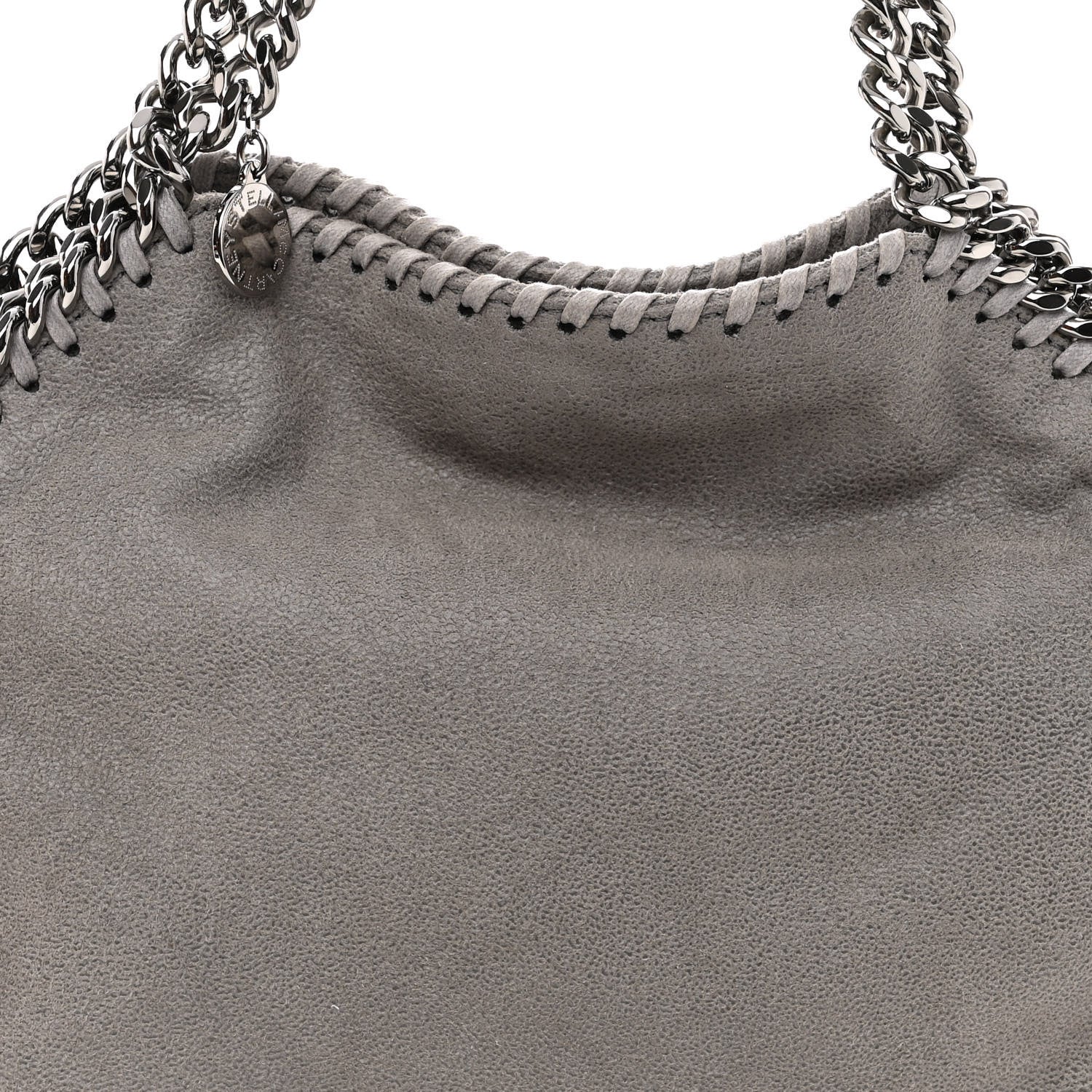 Stella McCartney Shaggy Deer Mini Falabella Crossbody Bag Grey 7 of 9