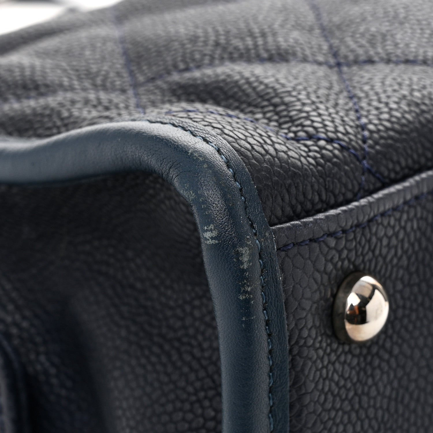 Chanel Caviar Quilted French Riviera Tote Blue 12 of 12