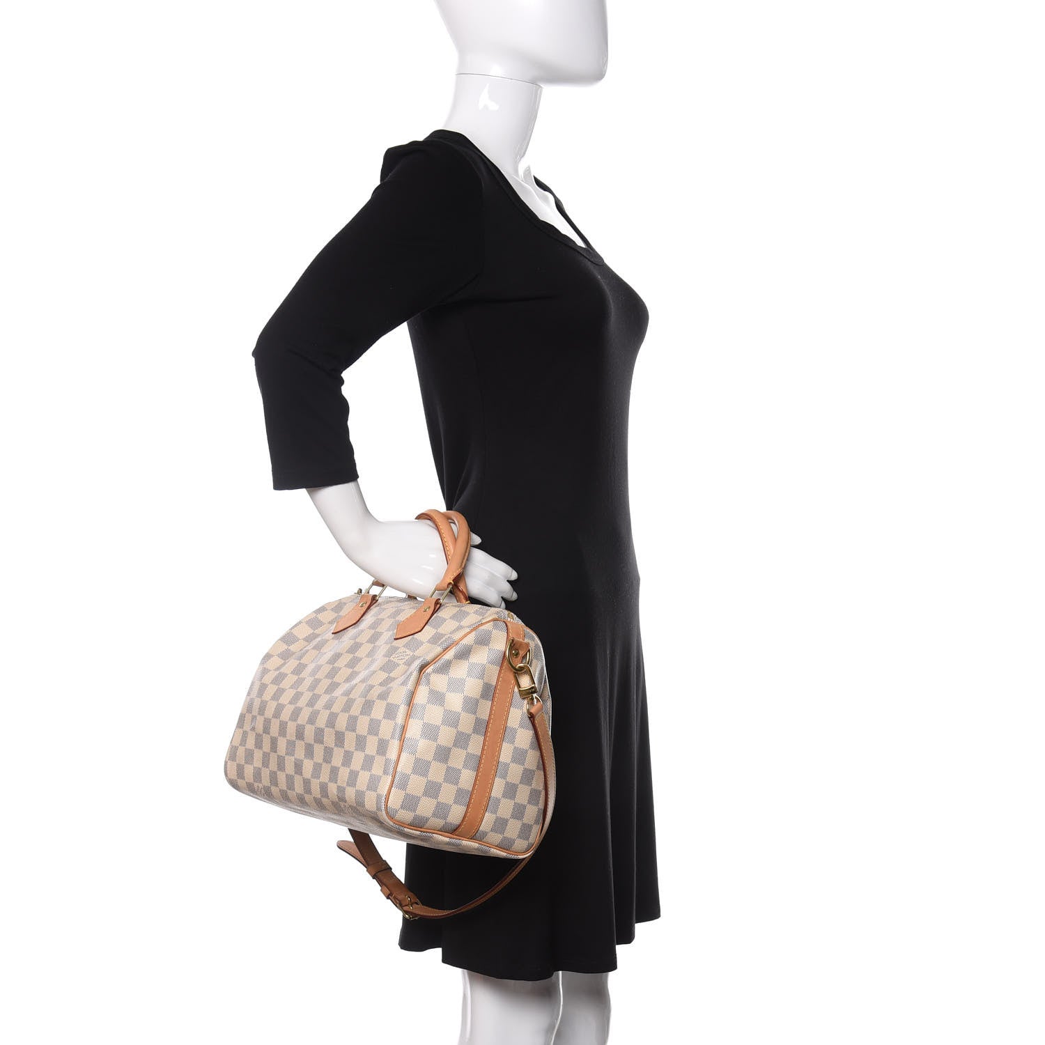 Louis Vuitton Damier Azur Speedy Bandouliere 30 3 of 14