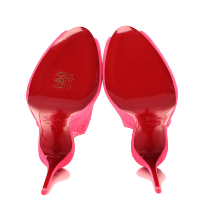 Christian Louboutin Veau Velours Lace Up NVP 120 Peep Toe Pumps 39 Poupidou 5 of 8