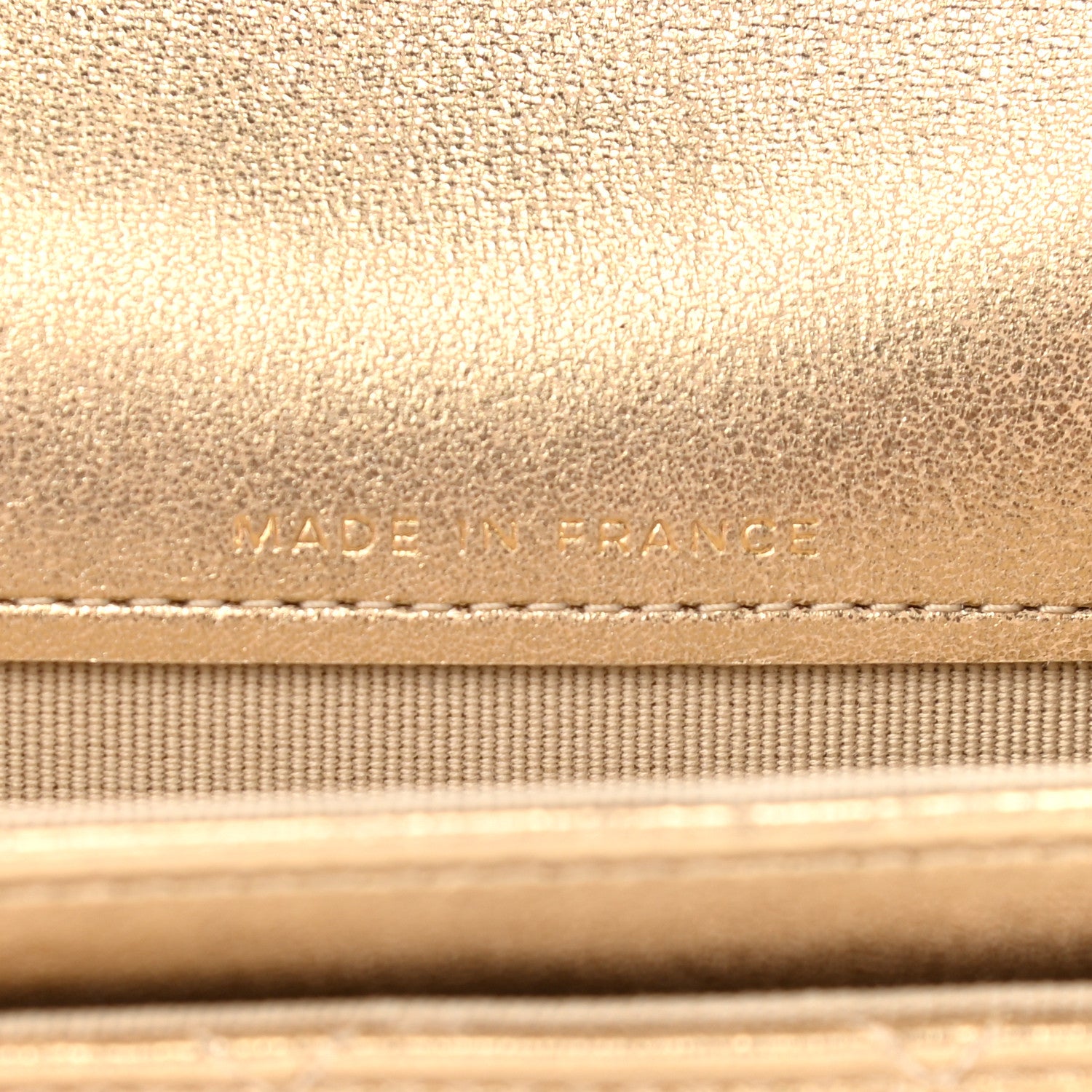 Chanel Metallic Lambskin Quilted Flap Card Holder Wallet Gold 7 of 9