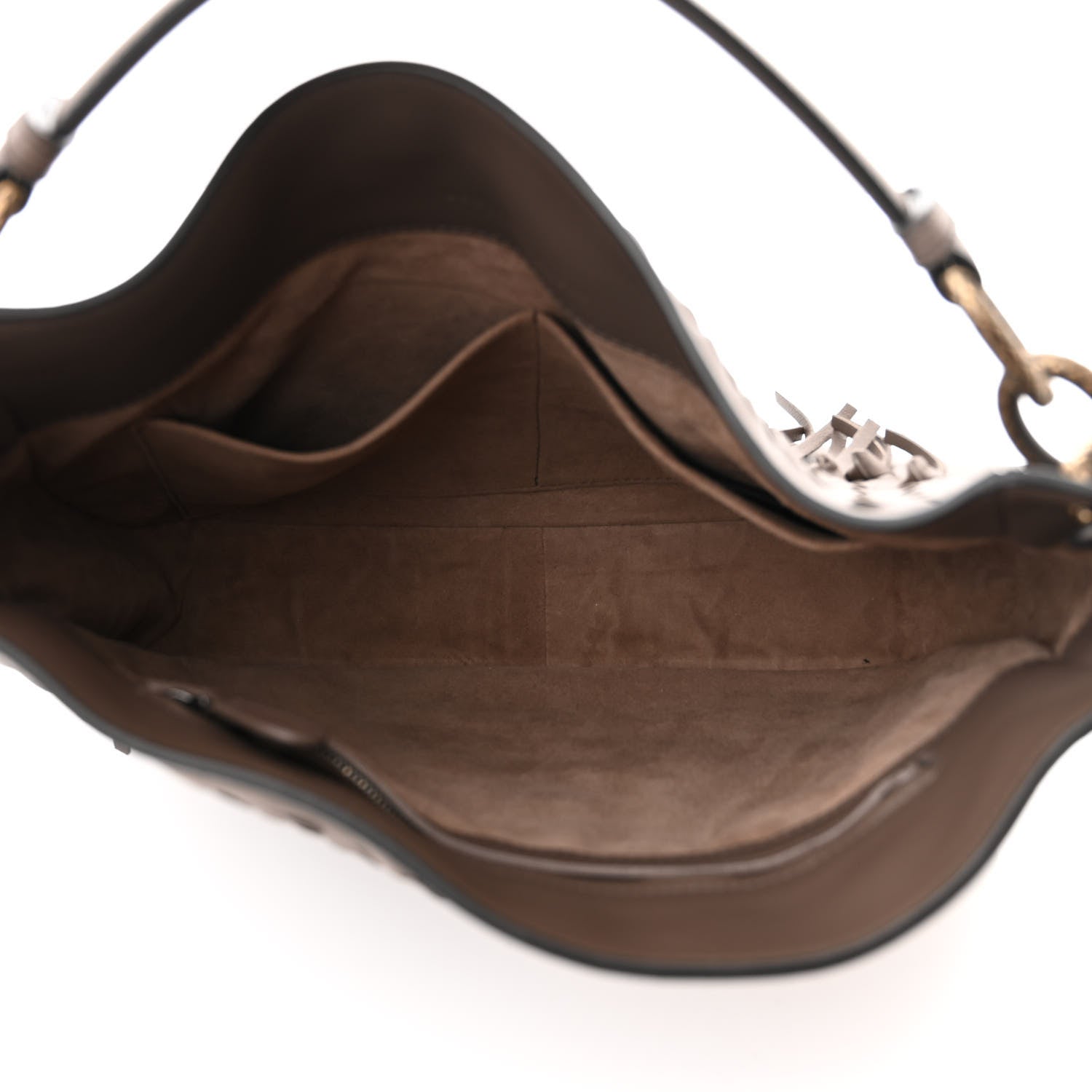 Bottega Veneta Nappa Intrecciato Fringe Brio Loop Hobo Dark Taupe 5 of 10