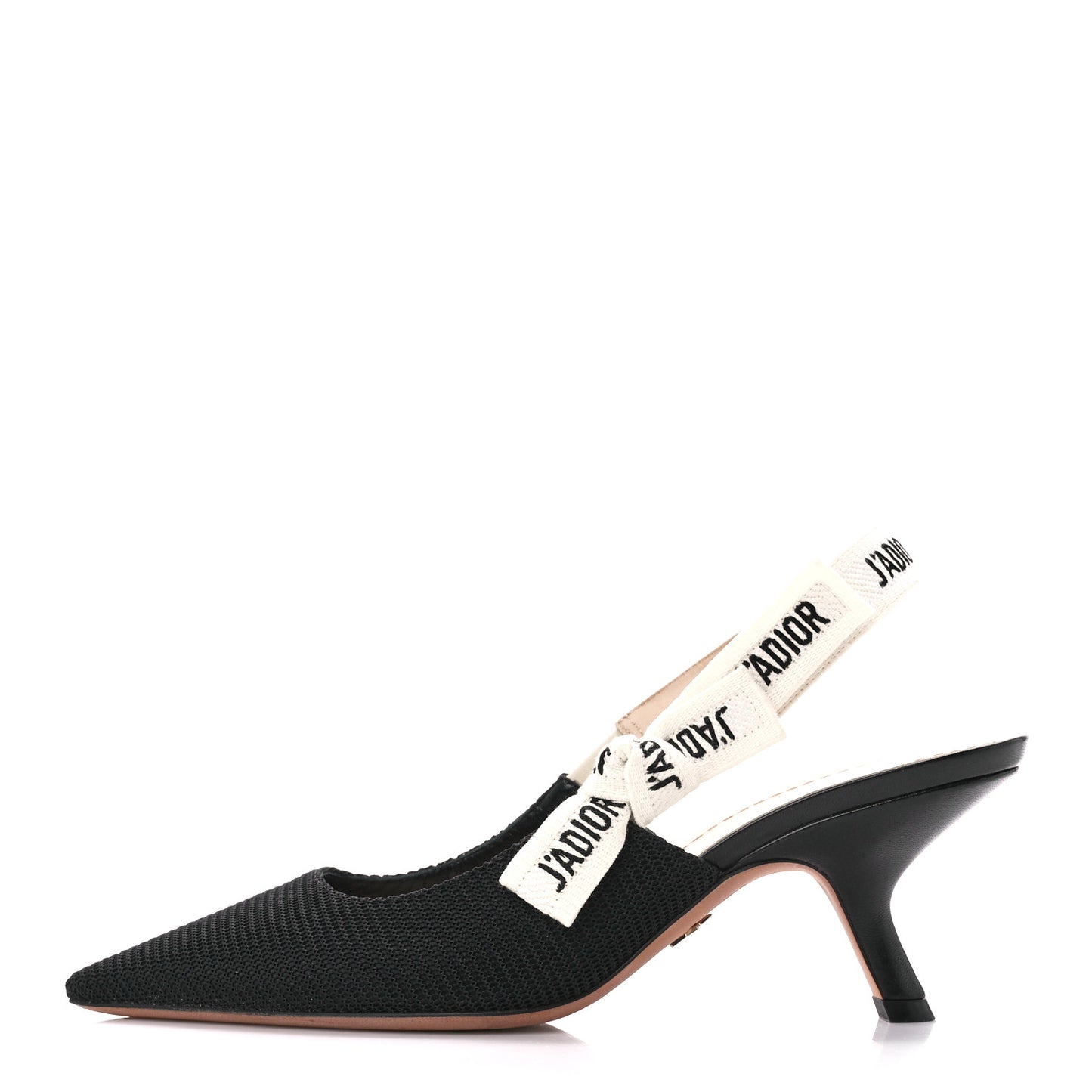 Technical Canvas Ribbon J Adior Slingback 65mm Pumps 36 Black