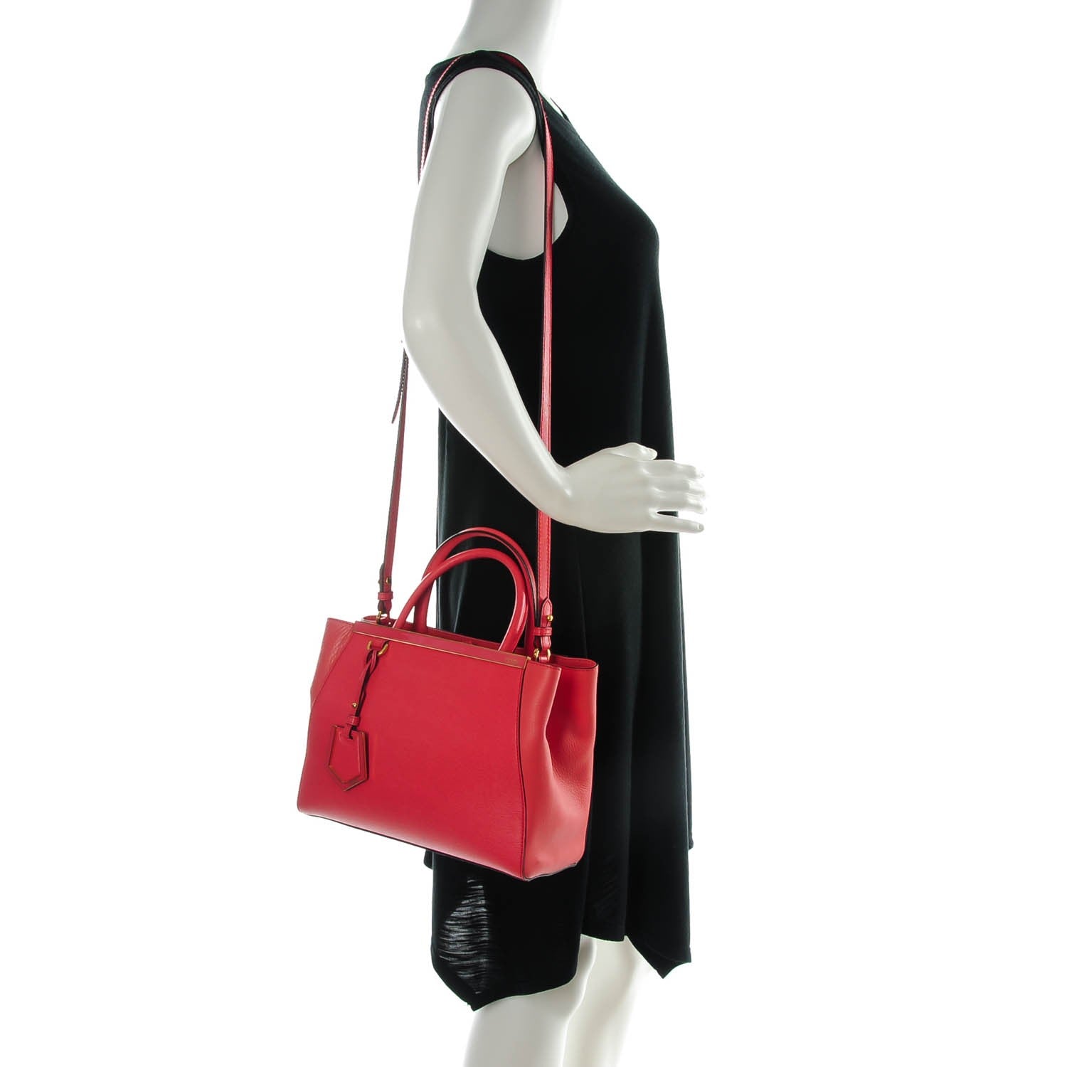 Fendi Vitello Elite Flamingo Petite 2Jours Tote Rosa Exstasy 2 of 9