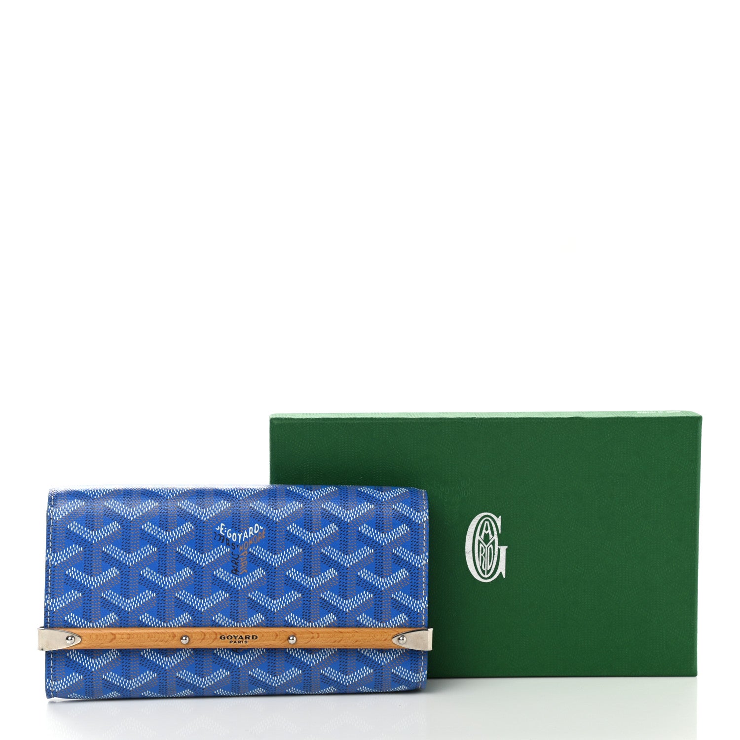 Goyard Goyardine Monte Carlo Bois Clutch Sky Blue 8 of 8