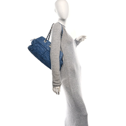Chanel Iridescent Calfskin Chic Quilt Bowling Bag Blue 2 of 10