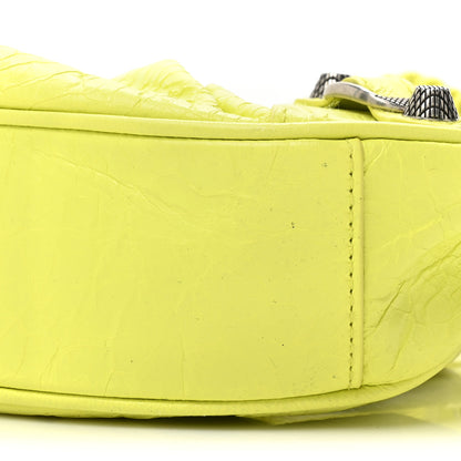 Balenciaga Agneau Arena Le Cagole Shoulder Bag XS Lime 9 of 10