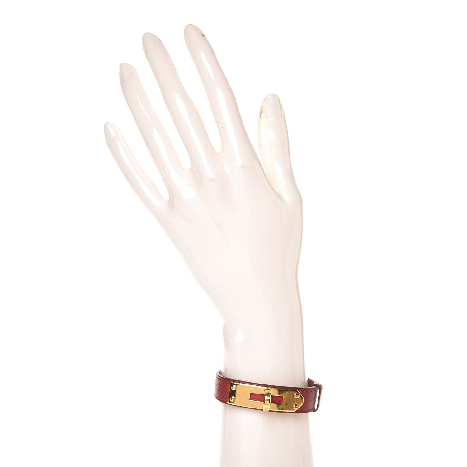 Hermes Courchevel Kelly Bracelet Rouge H 2 of 5