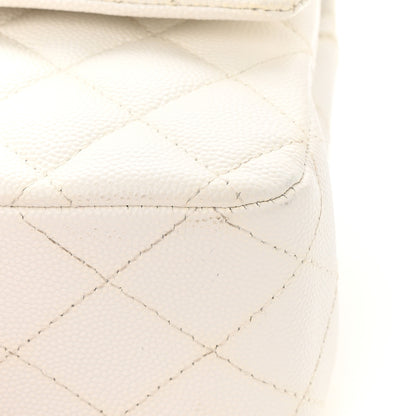 Chanel Caviar Quilted Medium Double Flap White 15 of 15