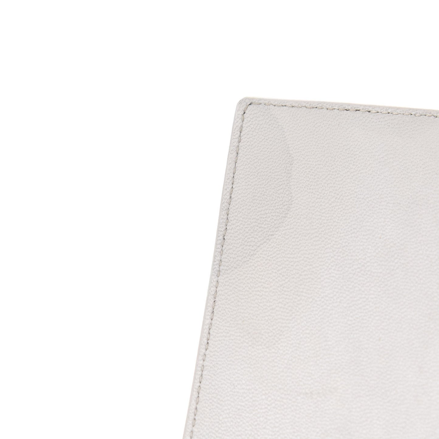 Calfskin Crocodile Embossed Monogram Chain Wallet White