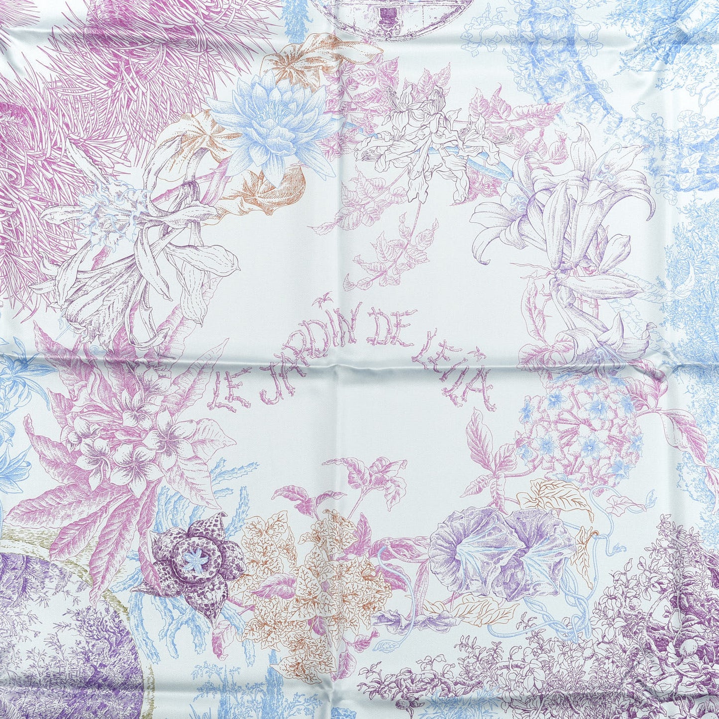 Silk Le Jardin de Leila Scarf 90