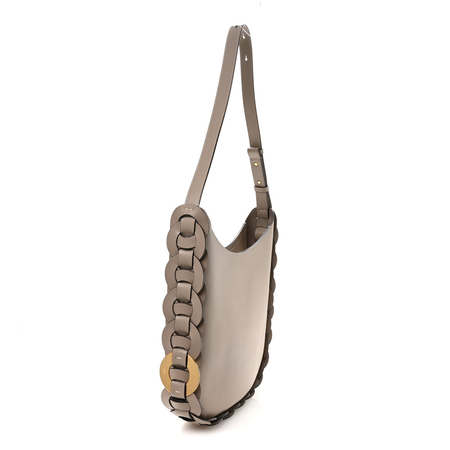 Small Grain Smooth Calfskin Medium Darryl Hobo Motty Grey