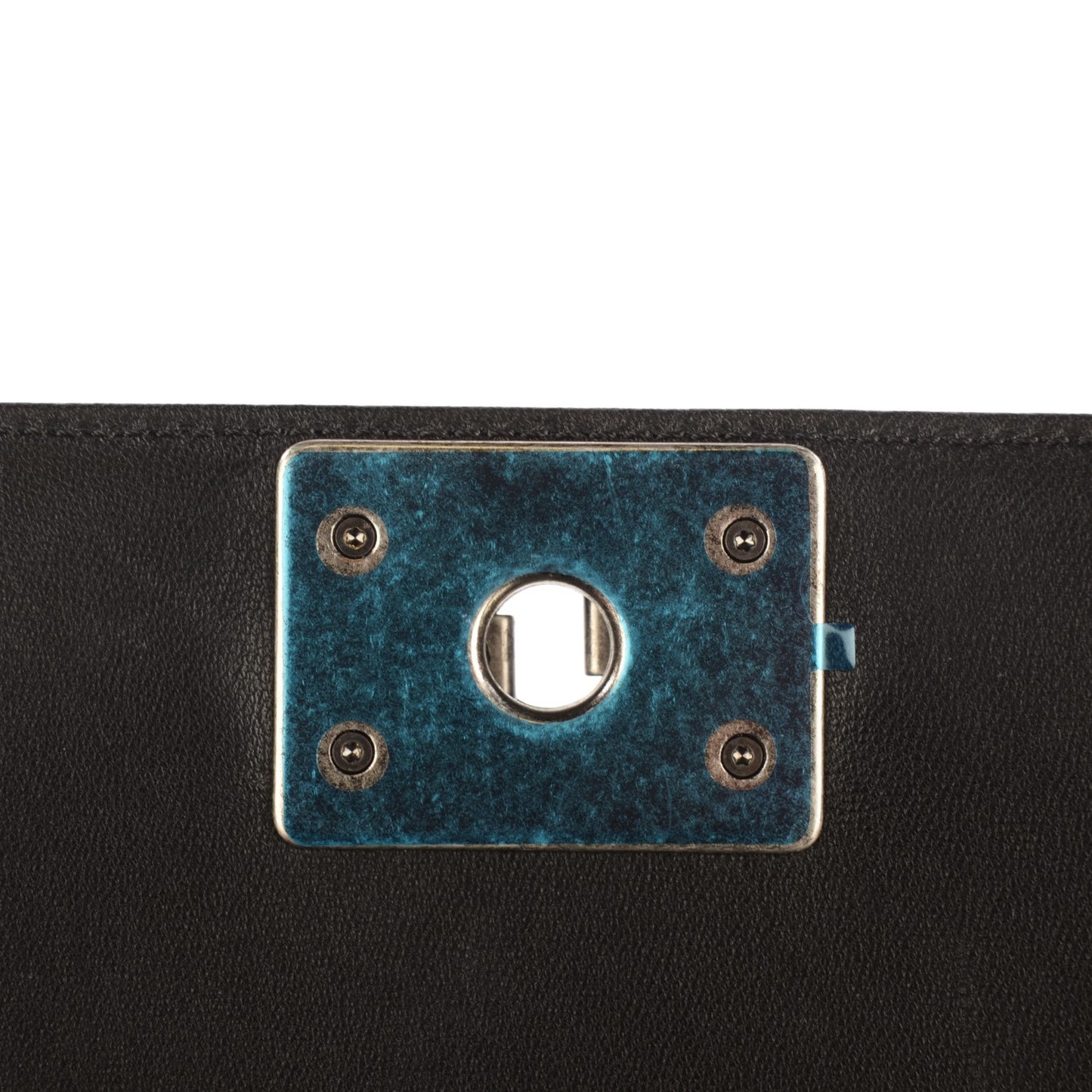 Lambskin Quilted Medium Boy Flap Black