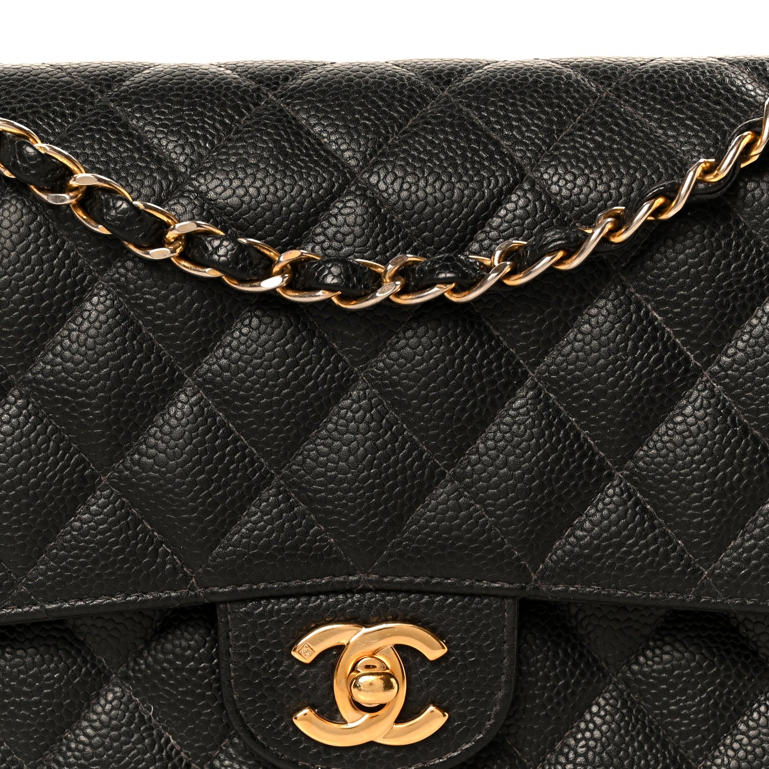 Chanel Caviar Quilted Medium Double Flap Black 9 of 12