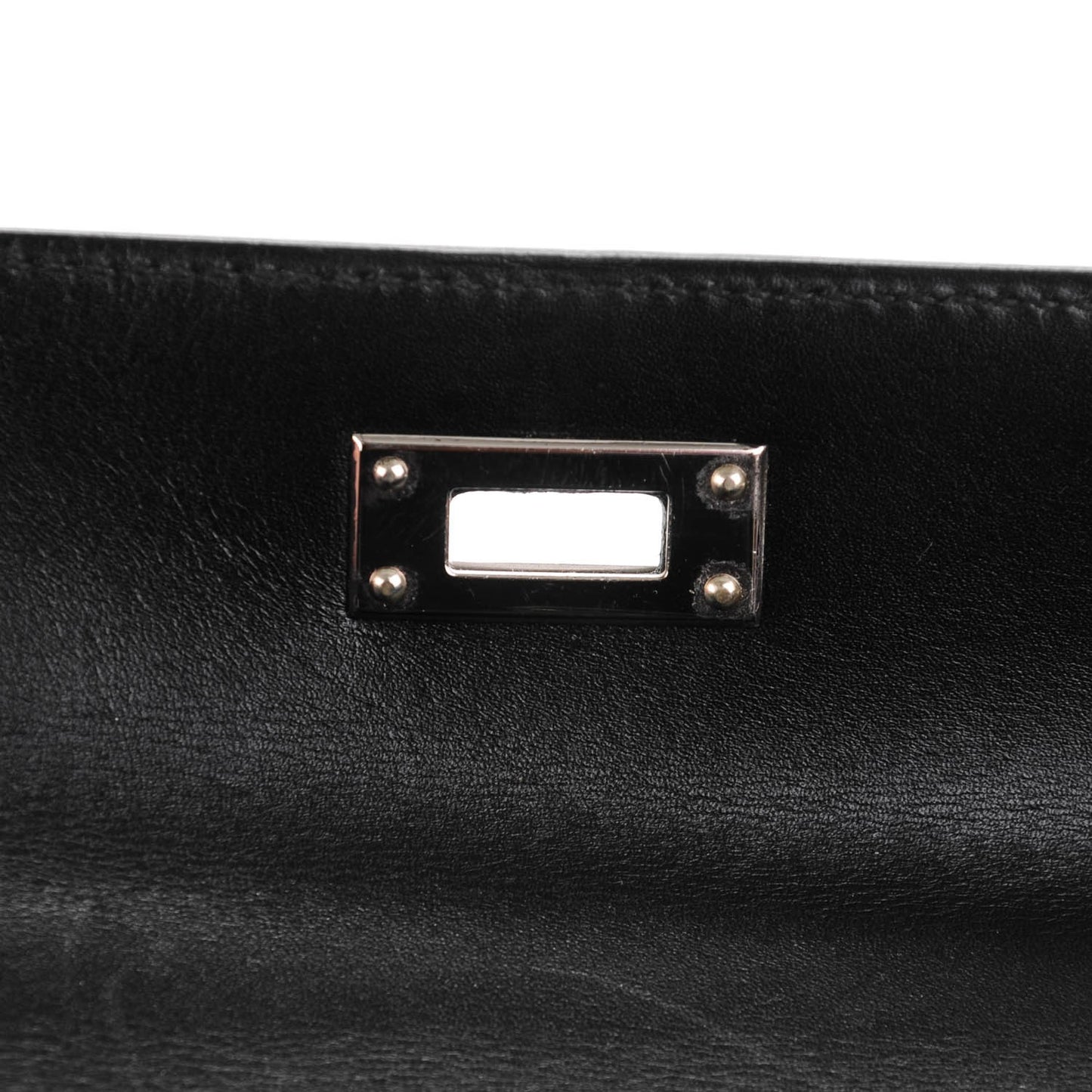 Box Kelly Cut Clutch Black