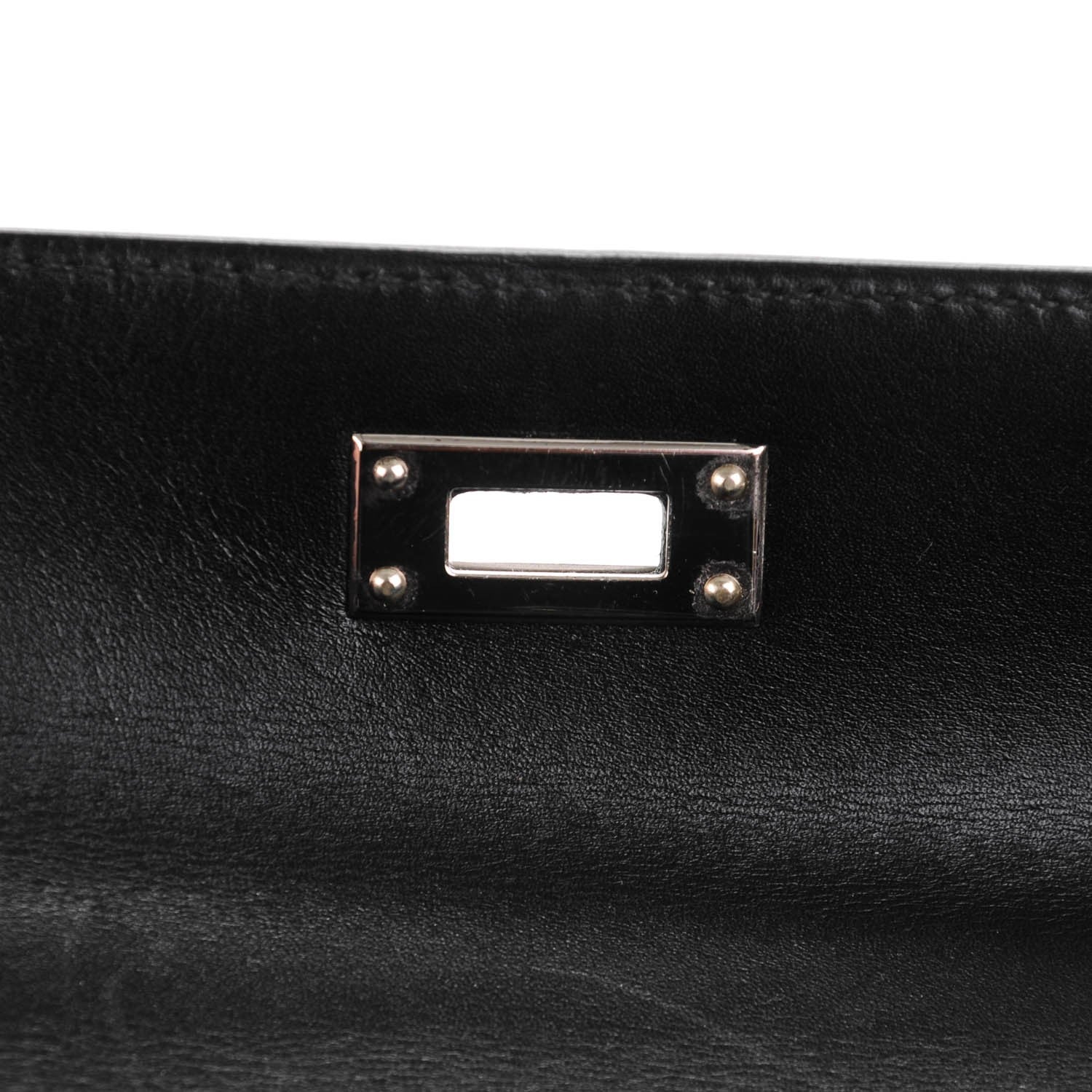 Hermes Box Kelly Cut Clutch Black 10 of 13