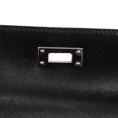 Hermes Box Kelly Cut Clutch Black 10 of 13