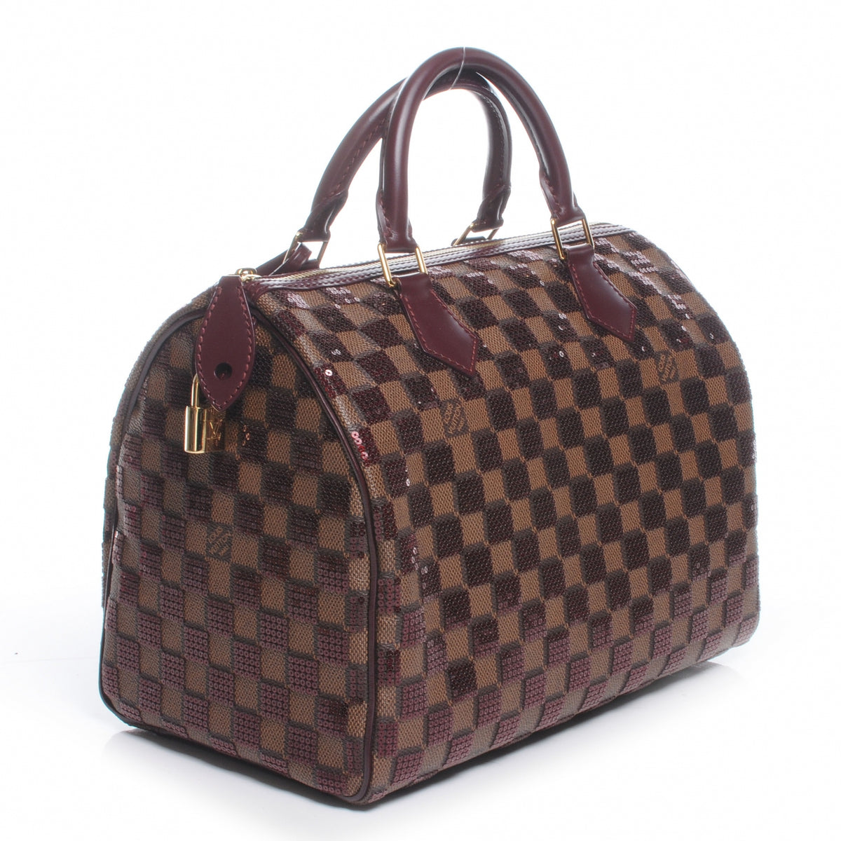 Louis Vuitton Damier Paillettes Speedy 30 Rouge 4 of 10