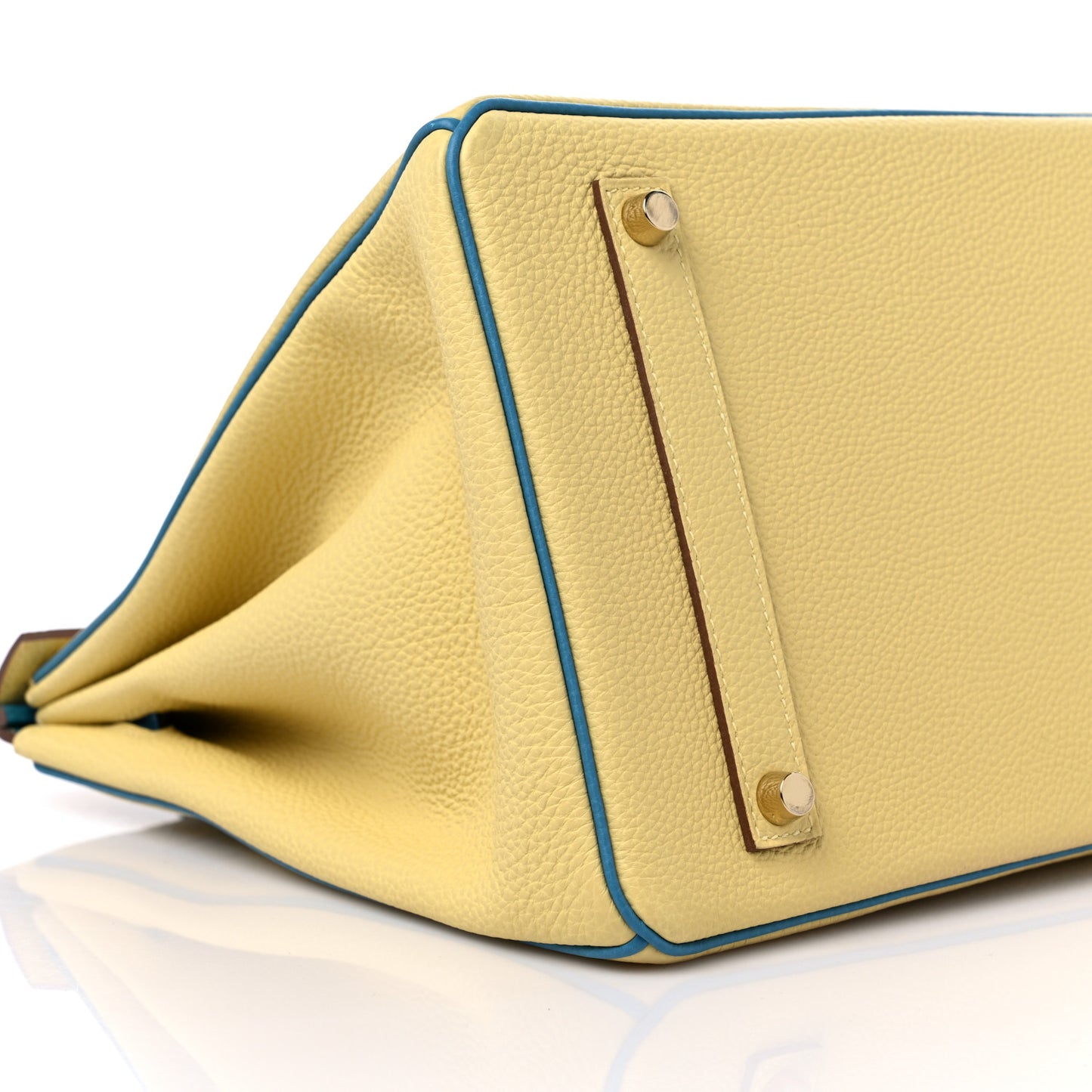 Togo Horseshoe Birkin 35 Jaune Poussin Bleu Izmir