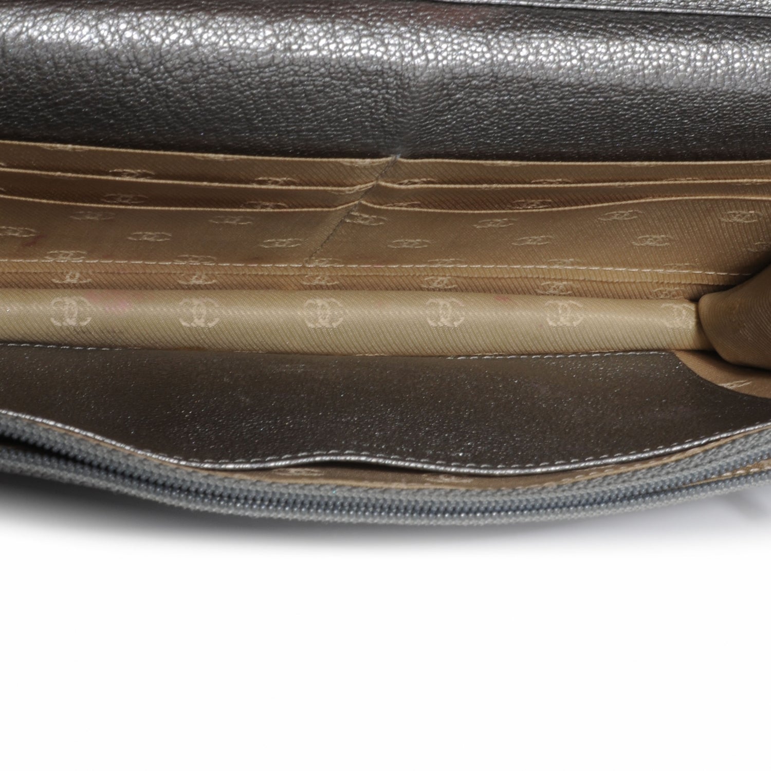 Chanel Goatskin Wallet On Chain WOC Silver 6 of 8