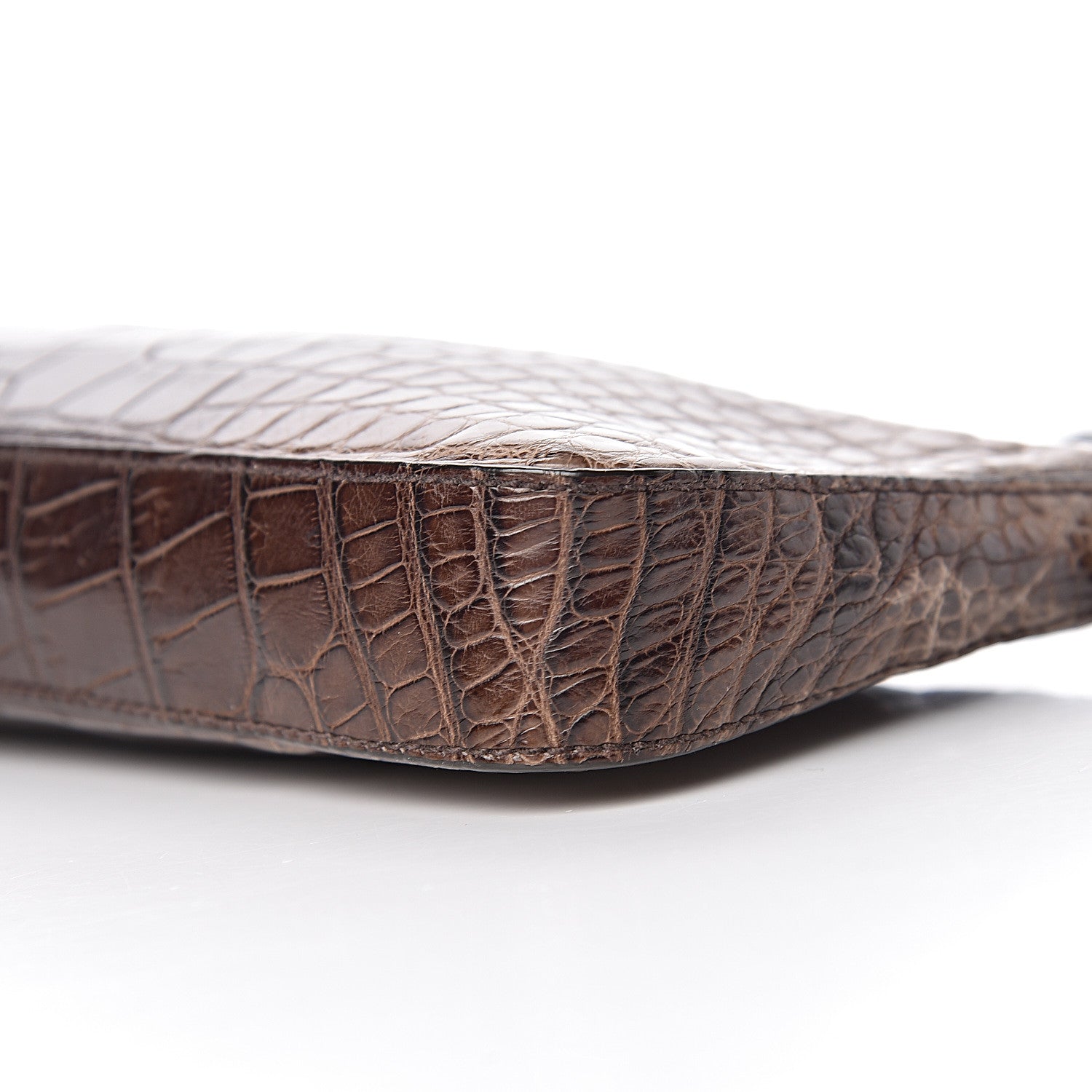 Prada Alligator Shoulder Bag Brown 6 of 10