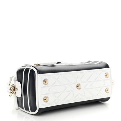 Christian Dior Calfskin Micro Dior Vibe Zip Bowling Bag Blue White 4 of 10