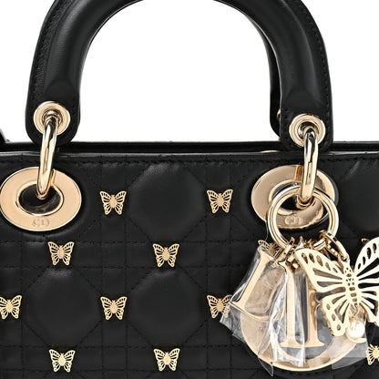 Christian Dior Lambskin Butterfly Cannage Lady D-Joy Black 8 of 10