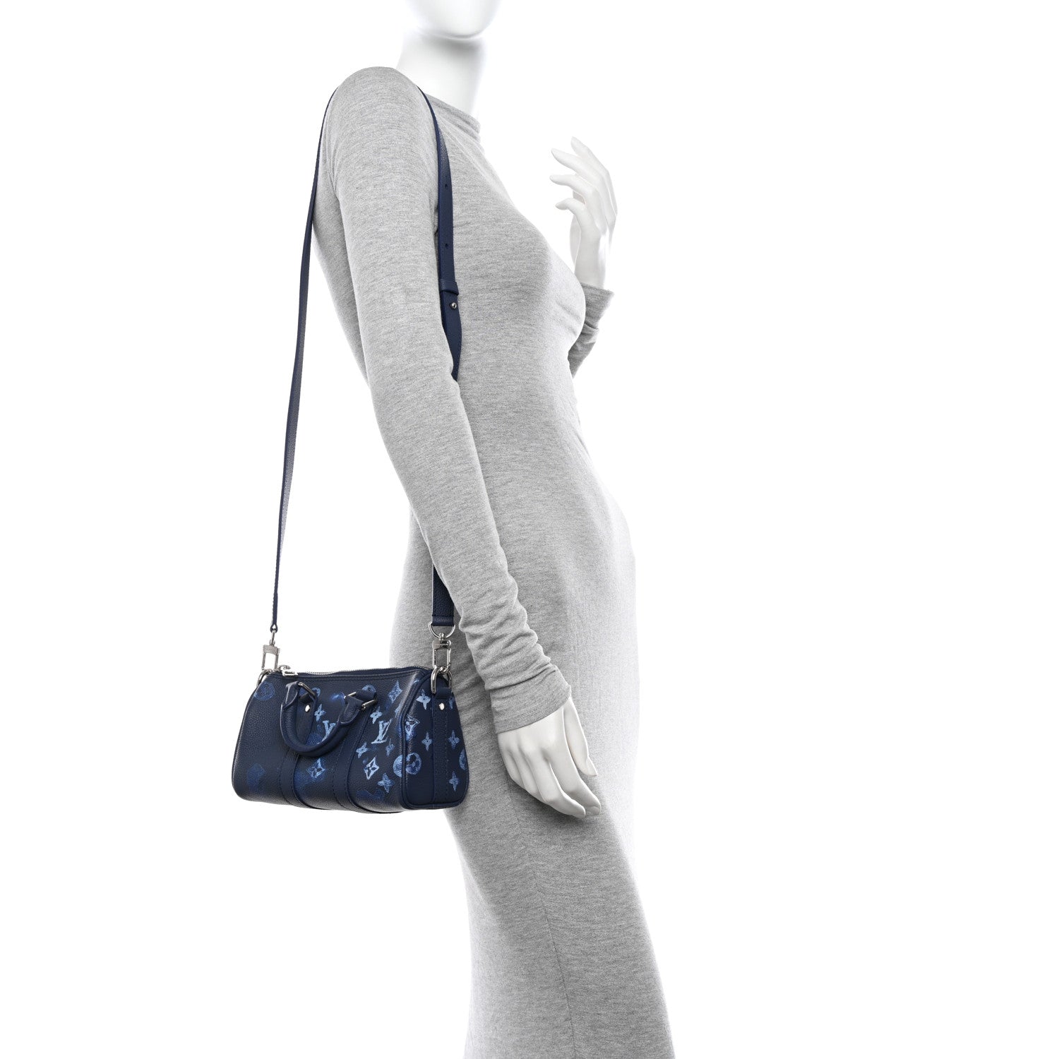 Louis Vuitton Monogram Ink Watercolor Keepall XS Blue 3 of 9