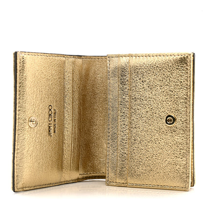 Jimmy Choo Nappa Quilted Hanne Compact Around Wallet Gold 5 of 8