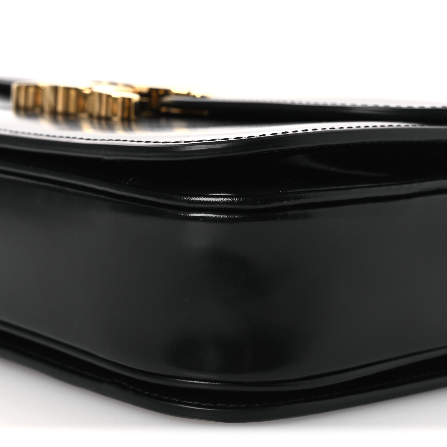 Celine Shiny Calfskin Medium Triomphe Black 11 of 12