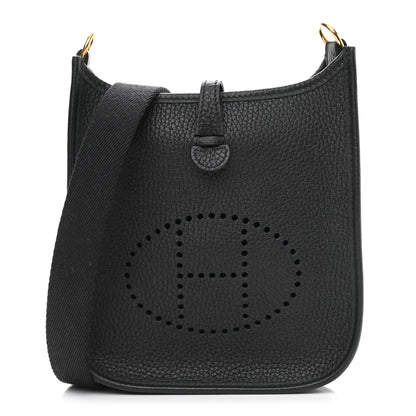 Hermes Taurillon Clemence Evelyne TPM Black 1 of 12