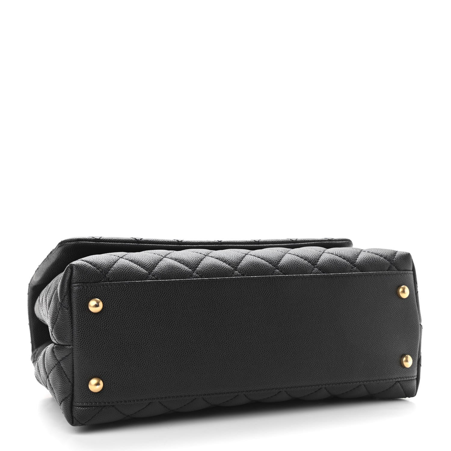 Chanel Caviar Lizard Embossed Quilted Small Coco Handle Flap Black 4 of 11