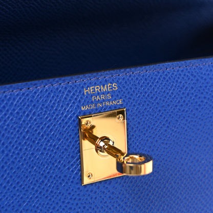 Hermes Epsom Kelly Sellier 25 Bleu Royal 10 of 19