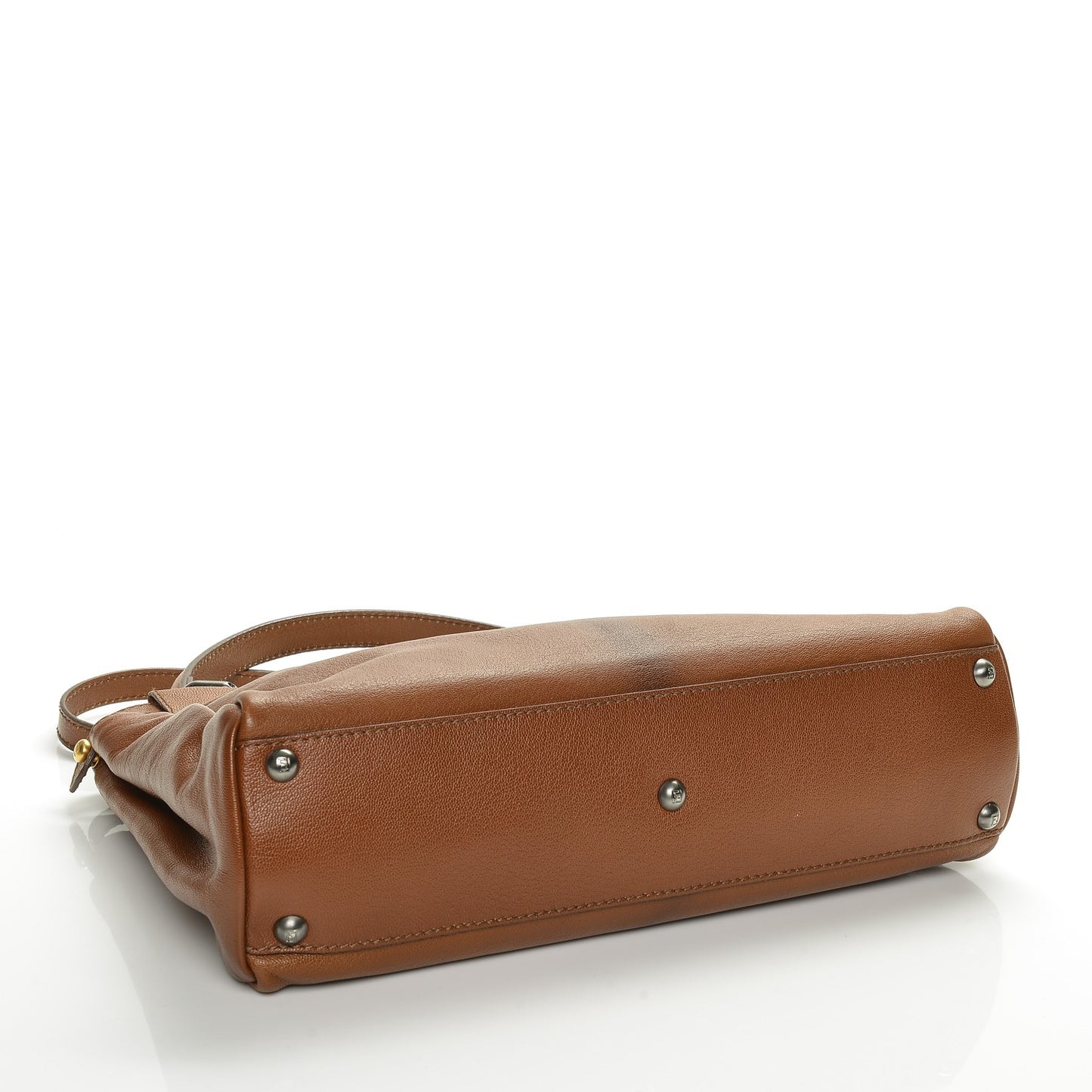 Goatskin Snakeskin Medium Peekaboo Iconic Satchel Brown